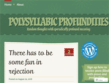Tablet Screenshot of polysyllabicprofundities.com